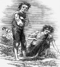 illustration of a starving couple